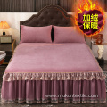 Thicker Solid color milk velvet bedshirts cover sets